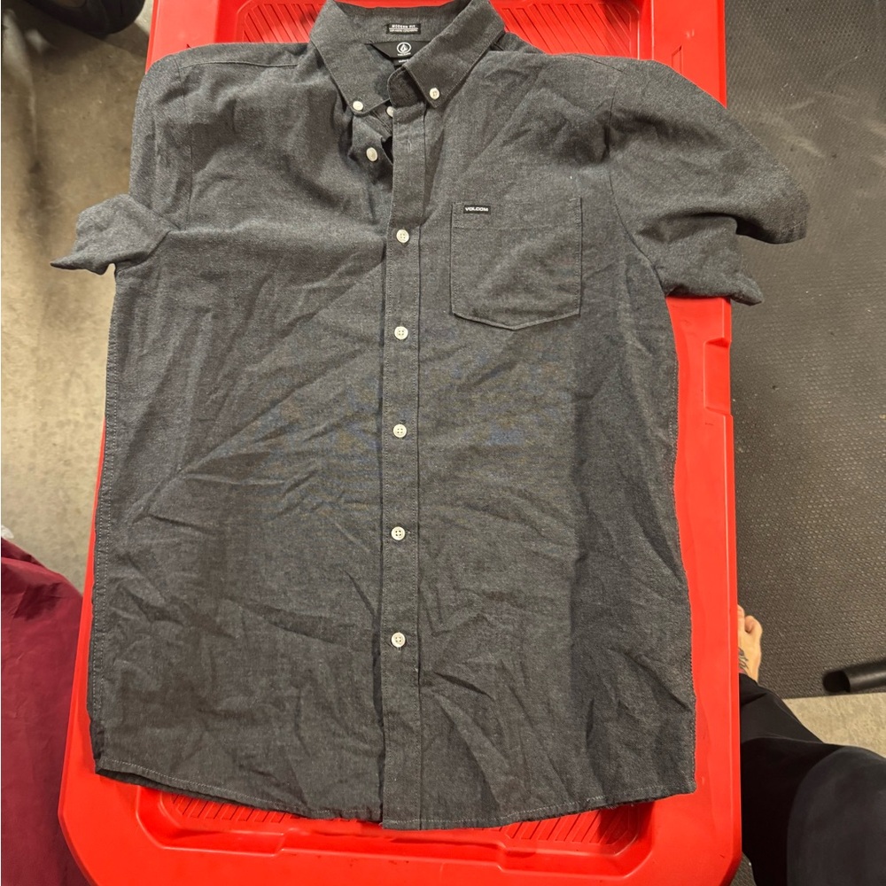 Volcom Charcoal Casual Button-Down Shirt
